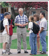 President and students