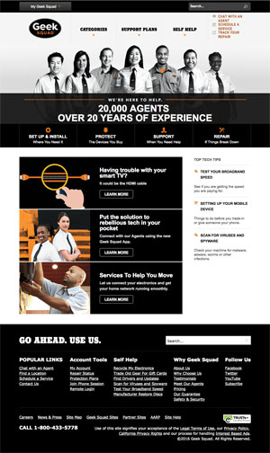 Geek Squad home page